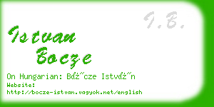 istvan bocze business card